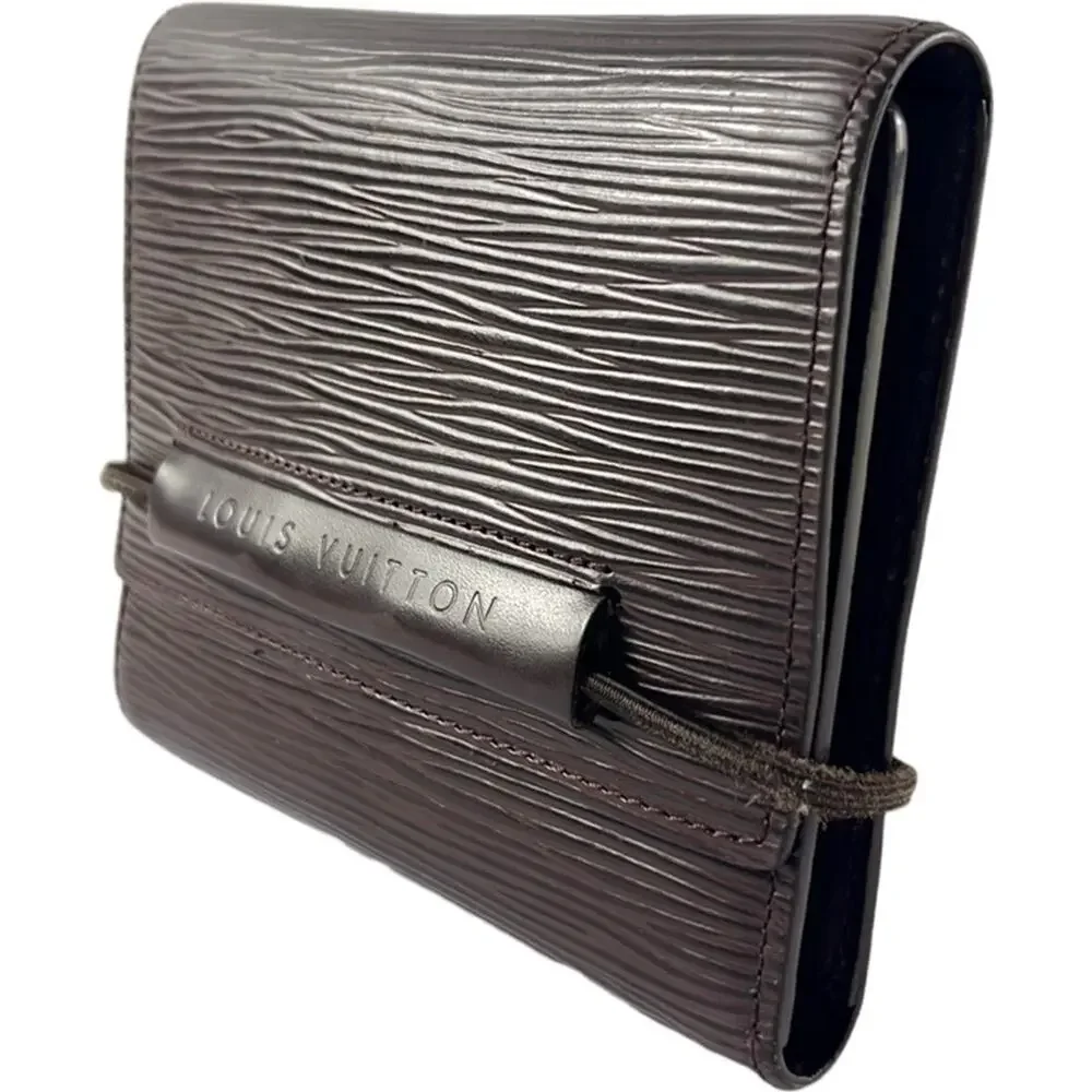 Louis‎ Vuitton Brown Elastique Epi Leather Wallet